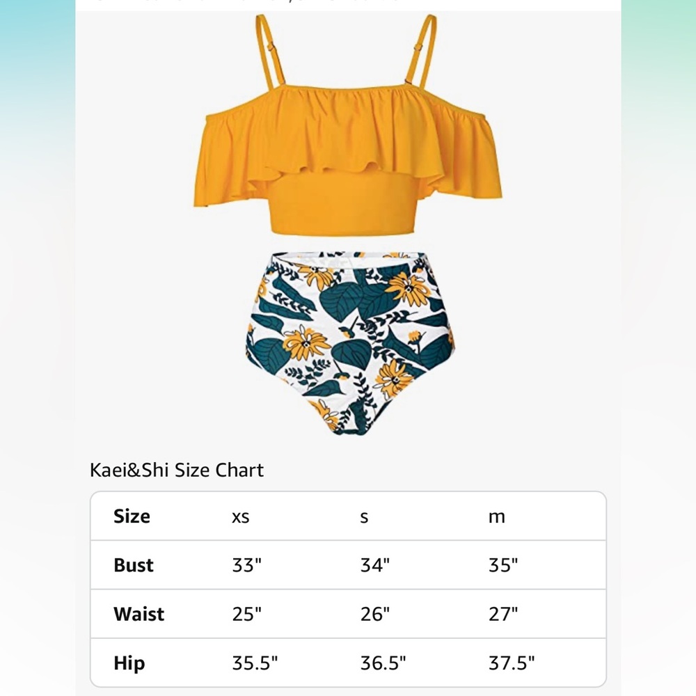 Yellow Ruffle Bikini Set - Picture 3 of 3